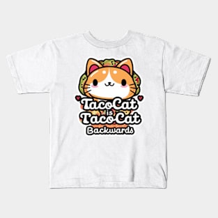 Tacocat is tacocat backwards Kids T-Shirt